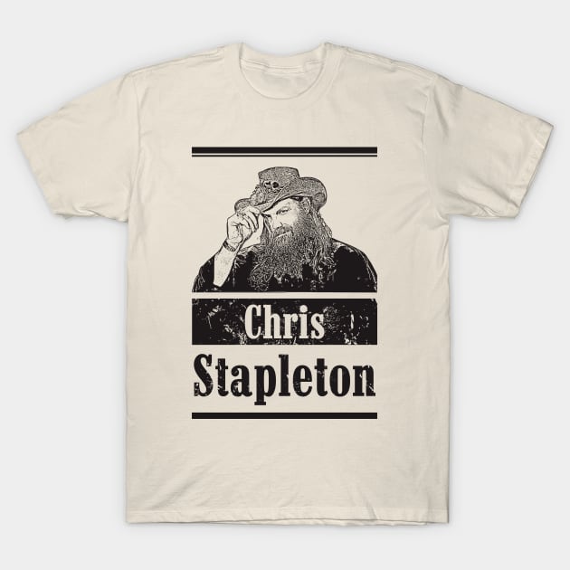 Chris stapleton // Country // Black retro T-Shirt by Degiab